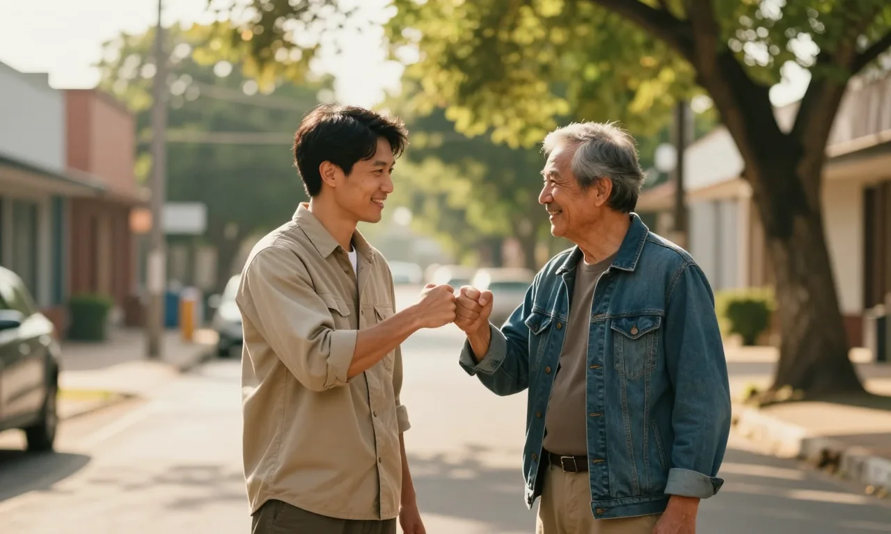 A website professional and small business owner sharing a fist bump, a real partnership